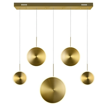 

LED Island/Pool Table Chandelier with Brass Finish