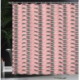 thumbnail image 3 of Ambesonne Aztec Boho Shower Curtain, Arrows with the Feathers, 69"Wx84"L, Blush and Dark Reseda Green, 3 of 4