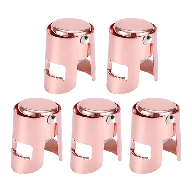 Advancent 5 piezas de acero inoxidable fáciles de usar y fáciles de limpiar. Nuestros corchos para botellas de vino y cerveza son perfectos Cocina y Comedor oro rosa3.8*5.5CM