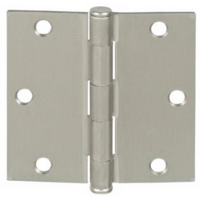 Satin Nickel Finish Steel 3.5" Removable Pin Cabinet Pantry Door Hinge N305-284 