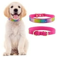 thumbnail image 2 of AOMPMSDX 3 Adjustable Sizes Personalized Color Rhinestone Pets Collars With Tie Girls Cat Collar With Metal Buckle Adjustable Puppy Collars Bling For Small Cat Dogs As Pet Gift Hot Pink S, 2 of 3