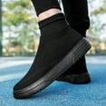 thumbnail image 4 of Women Men Sneakers Breathable Sock Shoes Slip on Mesh High Top Casual Shoes US12, 4 of 5