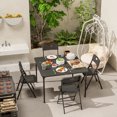 thumbnail image 4 of MAYEERTY 5pcs Outdoor Chat Set(1+4) ABS Tabletop, PP Seats, Powder-Coated Steel Frame, Foldable for Backyard, 4 of 6