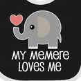 thumbnail image 4 of Inktastic Memere Grandma Loves Me Boys or Girls Baby Bib, 4 of 4