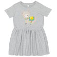 thumbnail image 3 of Inktastic Cute Llama with Colorful Blanket Girls Toddler Dress, 3 of 5