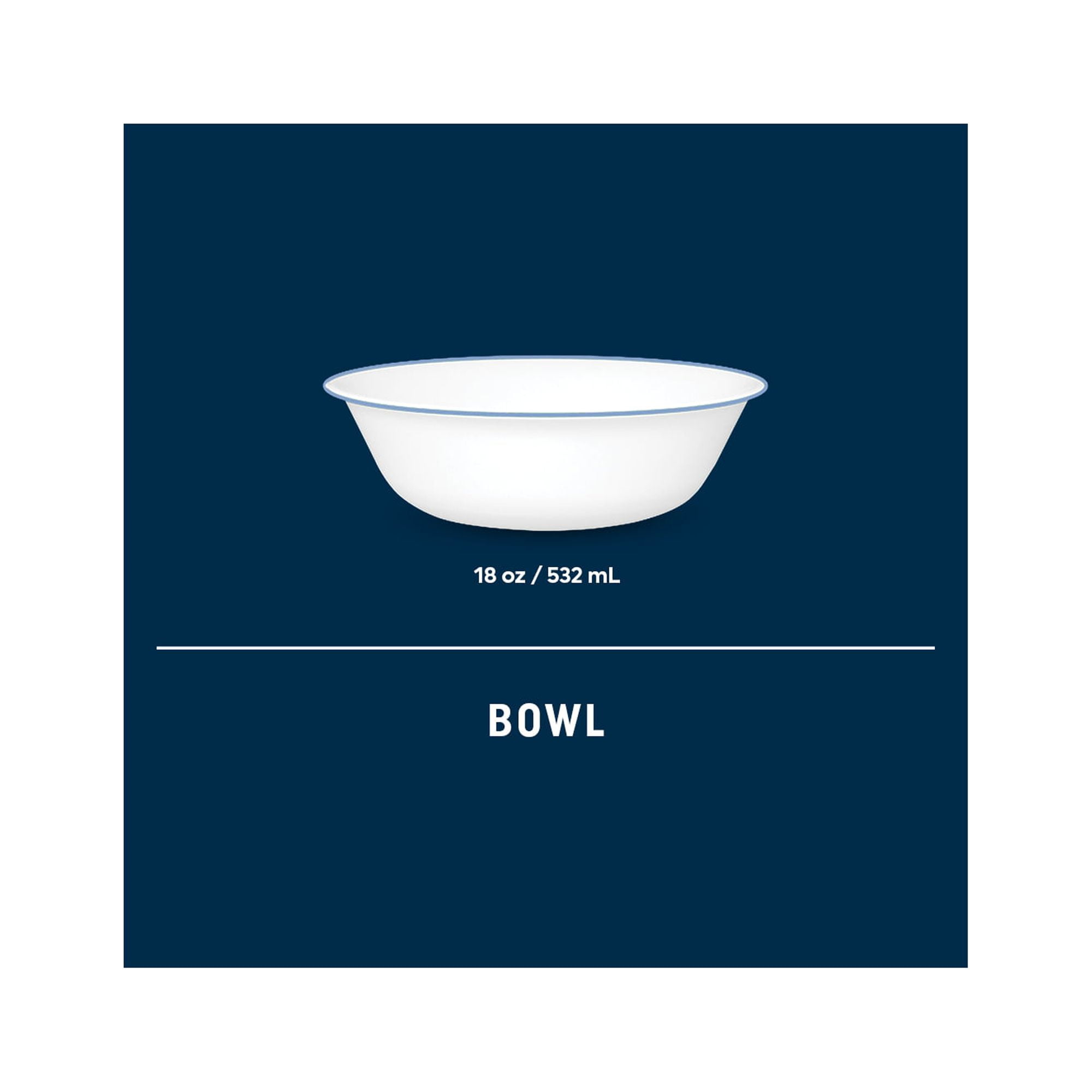 (2 pack) Corelle Amelia 18 oz Glass Cereal/Soup Bowl