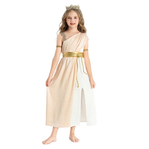 Huyun Kids Dresses Outfits Flowy Ancient Dress Up for Grils Casual Theme Party Holiday Clothing