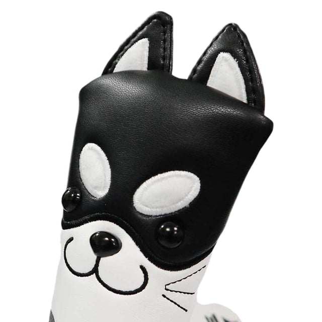 Golf Putter Headcover Dog Pattern Club Head Men Equipment Club Accessories Sticker Golfer Equipment Club Cover Non-Slip Protector Black