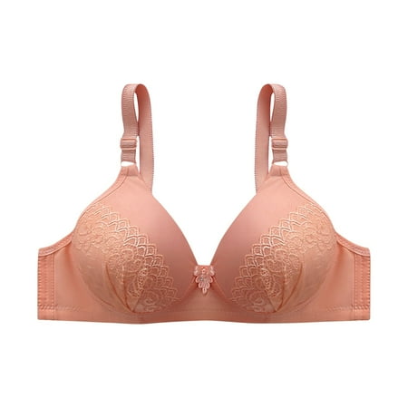 SMihono Women s Full Coverage Floral Bra Non Padded Lace Minimizer Bras Breathable Comfortable Daily Bralette Underwear Purple 42