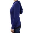 thumbnail image 4 of Ms Lovely Women's Ultra Soft Zip-Up Hooded Sweatshirt Cute Comfy Fitted Lounge Hoodie - Dark Blue Large, 4 of 4