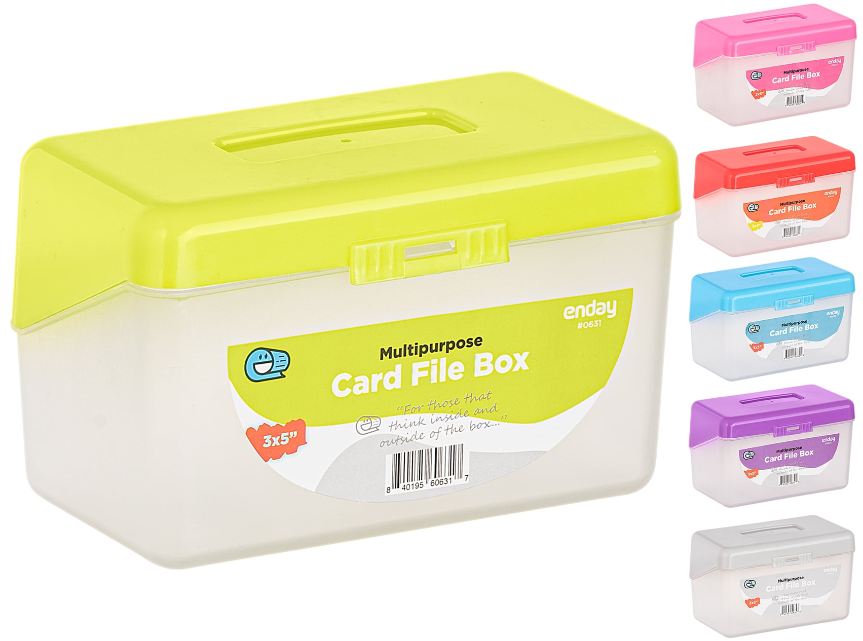 Index Card Holder Green, 3x5 Note Flash Card Organizer Case, Stackable