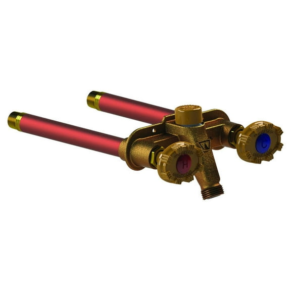 Woodford 4-Inch Freezeless Hot and Cold Wall Faucet with Anti-Siphon Protection - 22CP-4-MH