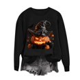 thumbnail image 5 of Jsaierl Halloween Sweatshirts for Women Plus Size Pumpkin Graphic Pullovers Fall Loose Fit Round Neck Long Sleeve Sweater Tops Halloween Clothes, Sizes S-2XL, 5 of 7