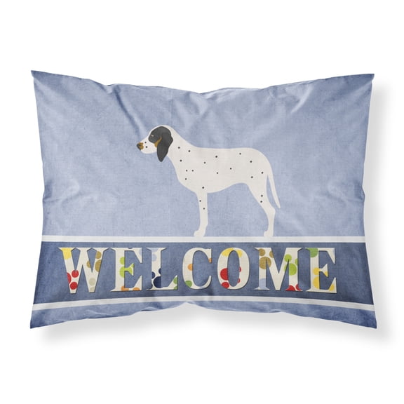 Gascon Saintongeois Welcome Fabric Standard Pillowcase Blue