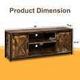 thumbnail image 2 of Ktaxon Farmhouse TV Stand for 65'' TVs, Rustic Natural Brown Entertainment Center, Barn Doors TV Cabinet with Storage Cubes Furniture, 2 of 8