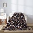 thumbnail image 2 of Gaeub Daisies Flowers Print Flannel Throw Blanket, Home Fleece Throw Blanket for Couch or Bed,Decorative Blankets,Lightweight Fuzzy Flannel Blanket-40"x30", 2 of 6