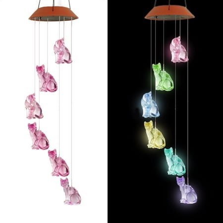 

WOXINDA Outdoor Solar Wind Chime Light LED Colorful Decorative Garden Light
