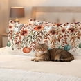 thumbnail image 3 of Orange Teal Fall Pumpkins Outdoor Waterproof Pillow Covers, Weeping Botanical Thanksgiving Vintage Decorative Rectangle Throw Pillowcase Sofa Cushion Sham for Patio/Couch/Chair, 20"x12" 2 Pack, 3 of 8