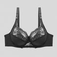 thumbnail image 2 of mgoYE Cotton Bras for Women Bras for Women Lace Bra Full Coverage Underwire Bras Plus Size Lifting Lace Bra(Black,S), 2 of 6