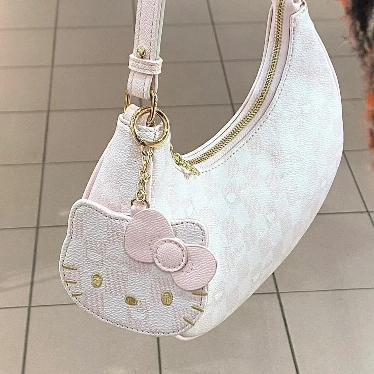 New Hello Kitty Kawaii Underarm Bags Cute Anime Zipper Shoulder Bags For Women Crossbody Bags Anime Bags Gifts