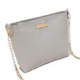 thumbnail image 1 of Bolso bandolera de un solo hombro con textura y estilo elegante Gris claro, 1 of 5