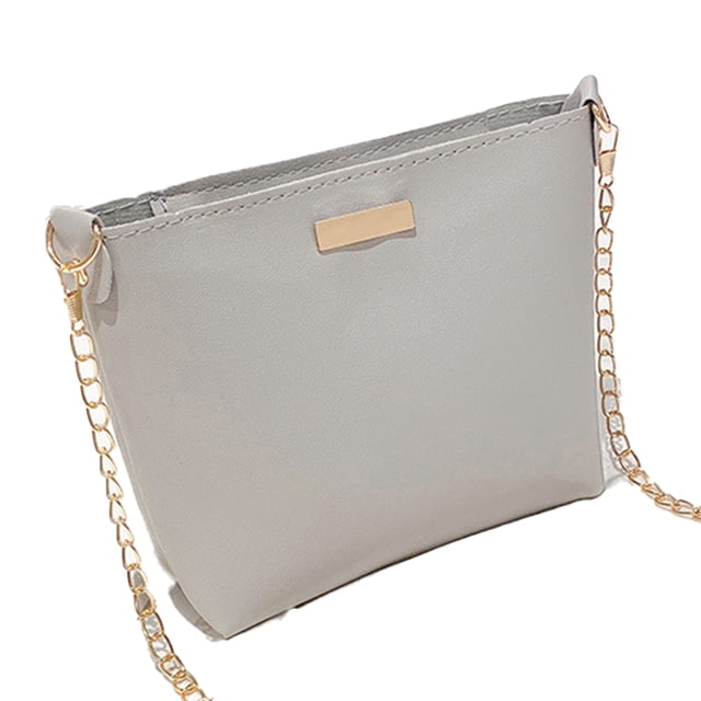 Bolso bandolera de un solo hombro con textura y estilo elegante Gris claro
