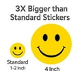 thumbnail image 5 of 10 Pack 4-Inch Smiley Face Stickers – Large Green Reward Stickers for Kids, Waterproof Classroom Teacher Supplies, Party Favors & Wall Decorations, 5 of 5