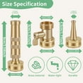 thumbnail image 6 of High Pressure Hose Nozzle Solid Brass Twist Garden Hose Nozzle Hose Jet Nozzle Safe 3/4inch GHT Water Hose Sprayer Nozzle with On-Off Valve for Garden Hose, 6 of 10