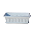 thumbnail image 1 of Resina Rectangular maceta de drenaje agujero vegetal plantador de flores hogar jardín planta bandeja azul 44x19x14cm 3 Piezas seitruly HA6722-13B, 1 of 6