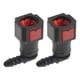 thumbnail image 1 of Conector rápido de línea de combustible de 13/64" ID para conector macho SAE de 1/4" hembra a barb de 90 grados, accesorios de sellado de plástico rojo, 2 Pcs, 1 of 6
