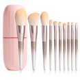 thumbnail image 1 of 10pcs Gold Embellished Makeup Brushes Microcrystalline Silk Beauty Brushes Difference Makeup Brush Set, 1 of 7