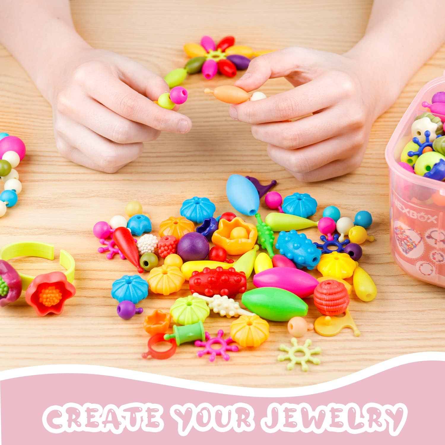 CandWuom Snap Pop Beads Jewelry Kit - 520+ Pieces photo 7