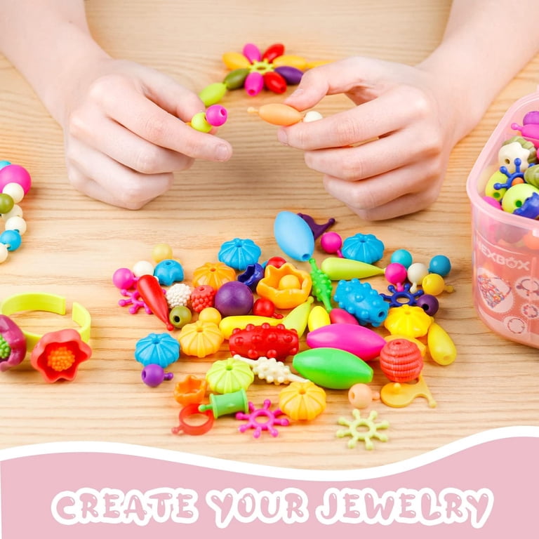 CandWuom Snap Pop Beads Jewelry Making Kit, 520+ Pieces for