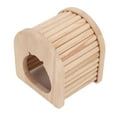thumbnail image 2 of Casa de madera con arco para hámster, techo abovedado, caseta de madera con arco para ratones, chinchillas y cobayas., 2 of 14