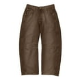 thumbnail image 3 of MIXUE Jeans For Women Solid Color Casual Fashion Loose Wide Leg Washed Trousers Sportswear,Brown,L, 3 of 3