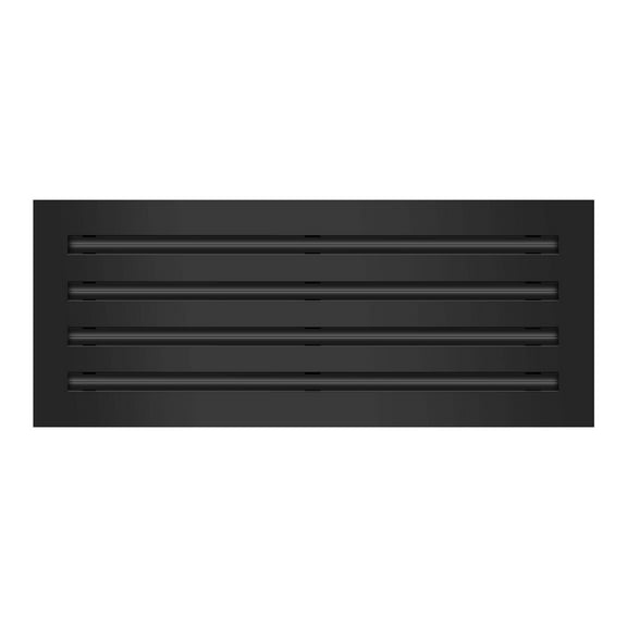 BUILDMART - 20x8 Modern AC Vent Cover - Decorative Black Aluminum Air Vent - Standard Linear Slot Diffuser - Heating and Cooling Register Grille for Ceiling, Walls & Floors - Texas Buildmart