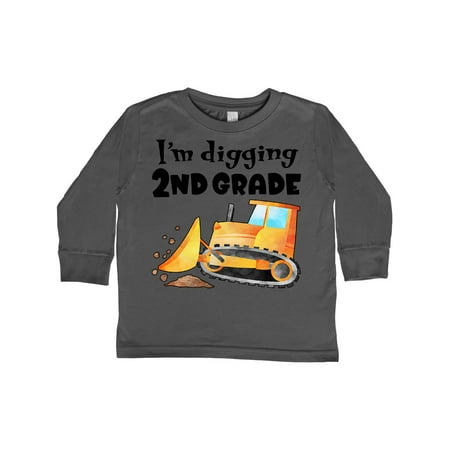 

Inktastic I m Digging 2nd Grade Construction Gift Toddler Boy or Toddler Girl Long Sleeve T-Shirt