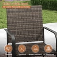 thumbnail image 3 of Vicllax 11-Piece Outdoor Patio Dining Set Wicker Rattan Chair with Metal Frame and Steel Round Table, 3 of 7