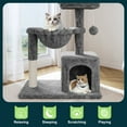 thumbnail image 4 of Amolife 29.5" Cat Tree Tower with Plush Condo Hammock, Large Perch Sisal Scratching Posts, Cat Furniture for Indoor Cats and Kittens, Grey, 4 of 9