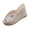 Summer Shoes # Silver, variant on Samdudou Espadrille Wedges Womens Summer Open Toe Canvas Upper Jute Wrapped Slide Dressy Casual Daily Wear Ladies Outdoor Vacation Beach Shopping Essential Footwear