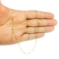 thumbnail image 5 of 14k Yellow Solid Gold Mirror Box Chain Necklace, 0.7mm, 20", 5 of 5