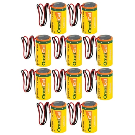 10x OmniCel ER34615HD/W High Drain Lithium Thionyl Chloride Battery Telematics