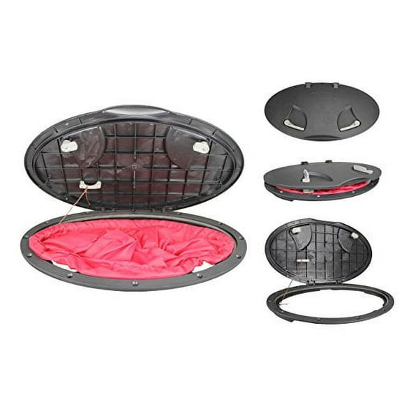 Pactrade Marine Boat Kayak Canoe Fishing Rigging Sailing Heavy Duty 20'' Waterproof Hatch Deck Plate Kit Cover w/Storage Bag