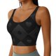 thumbnail image 2 of Balery Black Poker Sujetadores deportivos con espalda cruzada para mujer, acolchados, sin costuras, de alto impacto, ideales para yoga, gimnasio, entrenamiento y fitness.-Large, 2 of 8