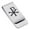 Silver, variant on Stainless Steel Religious Chi Rho Classic Slim Money Clip Credit Card Holder
