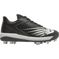 thumbnail image 2 of New Balance Youth 4040V6 Molded Baseball Cleats Black/White Wide 1, 2 of 6