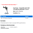 thumbnail image 2 of Fuel Pump - Compatible with 1969 - 1970 Mercury Marauder 7.0L V8, 2 of 2
