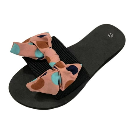 

Summer Fashion Beach Slippers New Wedge Heel Bow Slippers