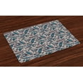 thumbnail image 1 of Ambesonne Surfboard Place Mats Set of 4, Exotic Waters Fun, Standard Size, Tan Teal Mauve, 1 of 4
