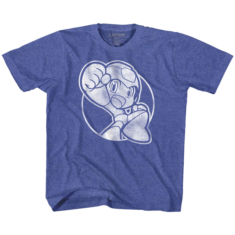 Mega Man Fist Pump Vintage Royal Youth T-Shirt 
